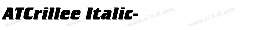 ATCrillee Italic字体转换 ATCrillee Italic字体转换